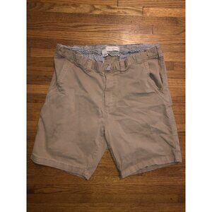 Territory Ahead Men's 38 Khaki Shorts Relaxed Fit Striped Inner Waistband Summer